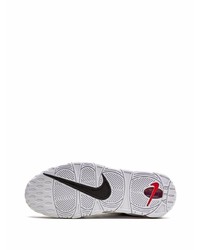 Baskets montantes en cuir imprimées blanches Nike