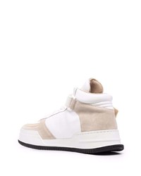 Baskets montantes en cuir imprimées blanches DSQUARED2