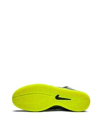 Baskets montantes en cuir imprimées noires Nike