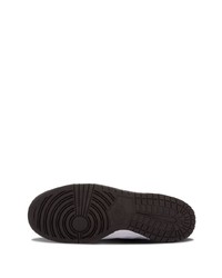 Baskets montantes en cuir imprimées serpent blanches Nike