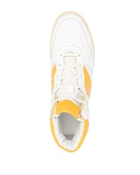 Baskets montantes en cuir jaunes Rhude