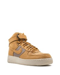 Baskets montantes en cuir marron clair Nike