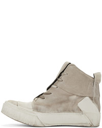 Baskets montantes en cuir marron clair Boris Bidjan Saberi