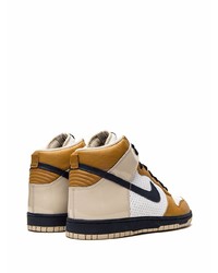 Baskets montantes en cuir marron clair Nike