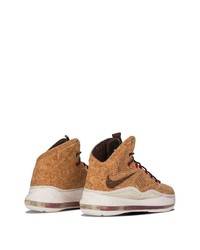 Baskets montantes en cuir marron clair Nike