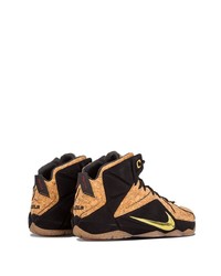 Baskets montantes en cuir marron clair Nike