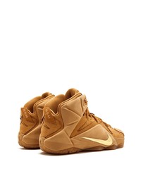 Baskets montantes en cuir marron clair Nike