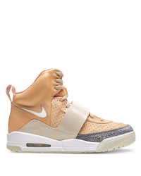 Baskets montantes en cuir marron clair Nike