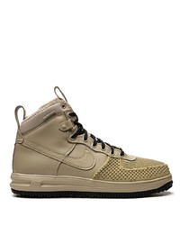 Baskets montantes en cuir marron clair Nike