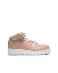 Baskets montantes en cuir marron clair Nike