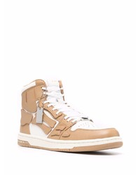 Baskets montantes en cuir marron clair Amiri