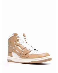 Baskets montantes en cuir marron clair Amiri