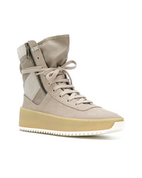 Baskets montantes en cuir marron clair Fear Of God