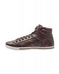 Baskets montantes en cuir marron foncé Dockers by Gerli