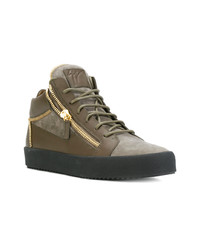 Baskets montantes en cuir marron Giuseppe Zanotti Design