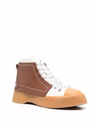 Baskets montantes en cuir marron JW Anderson