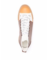 Baskets montantes en cuir marron JW Anderson