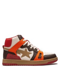 Baskets montantes en cuir multicolores A Bathing Ape