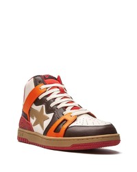 Baskets montantes en cuir multicolores A Bathing Ape