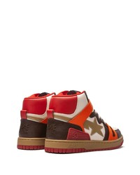 Baskets montantes en cuir multicolores A Bathing Ape