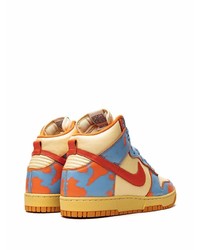 Baskets montantes en cuir multicolores Nike