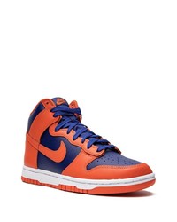 Baskets montantes en cuir multicolores Nike