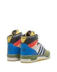 Baskets montantes en cuir multicolores adidas