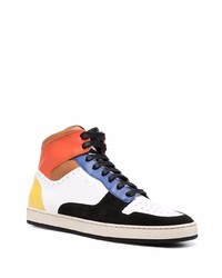 Baskets montantes en cuir multicolores Paul Smith