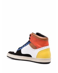 Baskets montantes en cuir multicolores Paul Smith