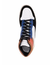 Baskets montantes en cuir multicolores Paul Smith