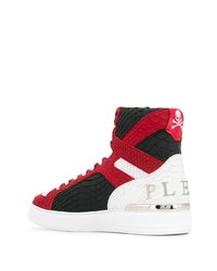 Baskets montantes en cuir multicolores Philipp Plein