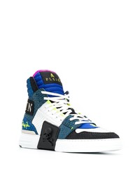 Baskets montantes en cuir multicolores Philipp Plein