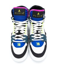 Baskets montantes en cuir multicolores Philipp Plein