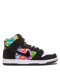 Baskets montantes en cuir multicolores Nike