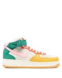 Baskets montantes en cuir multicolores Nike