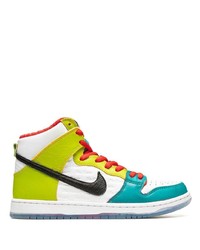 Baskets montantes en cuir multicolores Nike