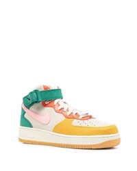 Baskets montantes en cuir multicolores Nike