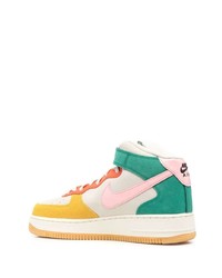 Baskets montantes en cuir multicolores Nike