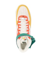 Baskets montantes en cuir multicolores Nike