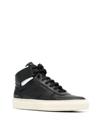 Baskets montantes en cuir noires et blanches Common Projects