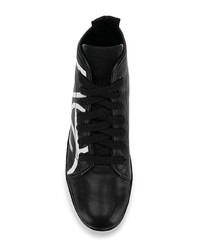 Baskets montantes en cuir noires et blanches Calvin Klein 205W39nyc
