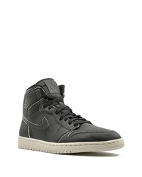 Baskets montantes en cuir noires Jordan