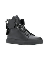 Baskets montantes en cuir noires Buscemi