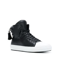 Baskets montantes en cuir noires Buscemi