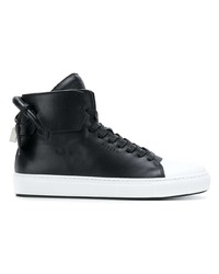 Baskets montantes en cuir noires Buscemi