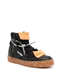 Baskets montantes en cuir noires Off-White