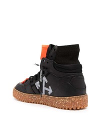 Baskets montantes en cuir noires Off-White