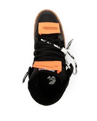 Baskets montantes en cuir noires Off-White