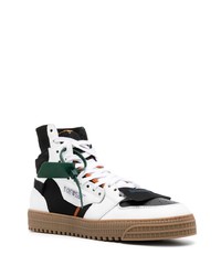 Baskets montantes en cuir noires Off-White