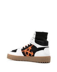 Baskets montantes en cuir noires Off-White